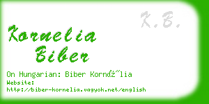 kornelia biber business card